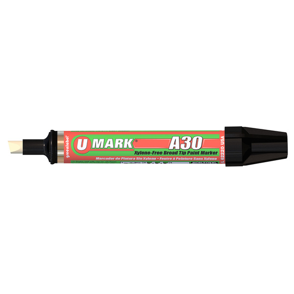 U-Mark A30 Paint MarkerBlack Broad Tip 6/bx 10301